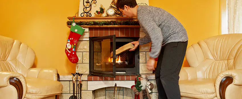 Rusted Metal Fireplace Restoration in Miami Lakes, Florida